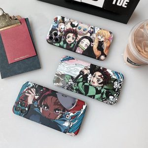 Demon Slayer Anime 3Pcs Case Cover Set iphone 11&12 iphone Protection Case DSS0211 Set A / Iphone7/8 Plus Official DEMON SLAYER Merch