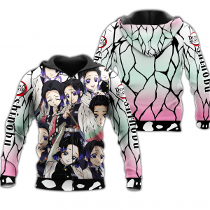 Shinobu Zip Hoodie Demon Slayers Shirt Costume Anime Fan Gift Idea VA06 DSS0611 Adult / S Official DEMON SLAYER Merch