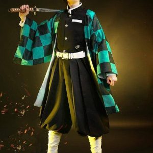 Xcoser Demon Slayer: Kimetsu no Yaiba Tanjiro Kamado Cosplay Costume DSS0611 S(Without Uniform) Official DEMON SLAYER Merch