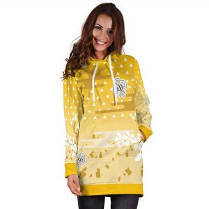 Zenitsu Agatsuma Custom Unique Anime Demon Slayer Women's Hoodie Dress DSS0611 Hoodie Dress / XS Official DEMON SLAYER Merch